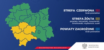 Koronawirus: strefy żółte w Małopolsce. Powiat Nowosądecki w zielonej strefie!