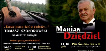 Akcja czytelnicza „Kolej na książkę” 14.05.2022 r. spotkanie autorskie z Marianem Dziędzielem w Piwnicznej-Zdroju