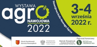 Wystawa AGRO Nawojowa 2022 3-4.09.2022 sobota-niedziela godz. 9:00-17:00
