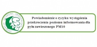 [07.02.2023 r.] KOMUNIKAT o ryzyku wystąpienia przekroczenia poziomu informowania dla pyłu zawieszonego PM10